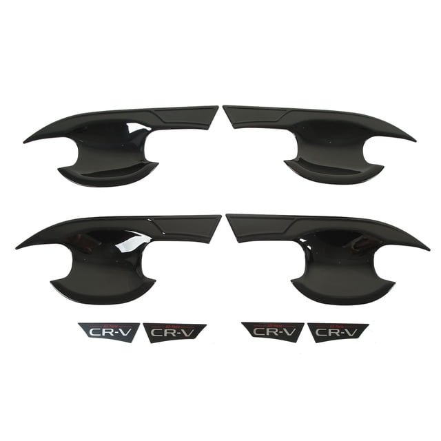 Protector de cuenco para manija de puerta Exterior de coche, cubierta de cuenco de taza negra brillante, reemplazo embellecedor para RS CR‑V 2023+, 4 Uds.