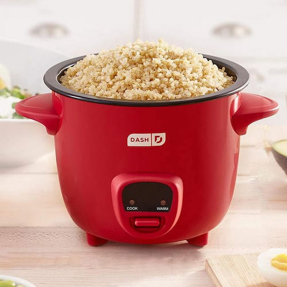 Dash 2-Cup Electric Rice Cooker, Red - Keep Warm Setting (Pack of 3)
