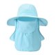 thumbnail image 5 of Sombrero de pescador multifunción para exteriores, escalada, pesca, turismo, ala ancha, protección solar, color azul, 5 of 5