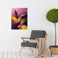 thumbnail image 2 of Pink Orchid Vibrant Mauve Flowers Painting Large Wall Art Poster Print Thick Paper 18X24 Inch, 2 of 4