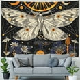 thumbnail image 4 of Orinice  Mushroom Moth Tapestry Orange Sun and Moon Tapestries Bohemian Boho Floral Tapestry Wall Hanging Flower Nature Plant Aesthetic Wall Tapestry for Bedroom Dorm Living Room  50x40inch, 4 of 6