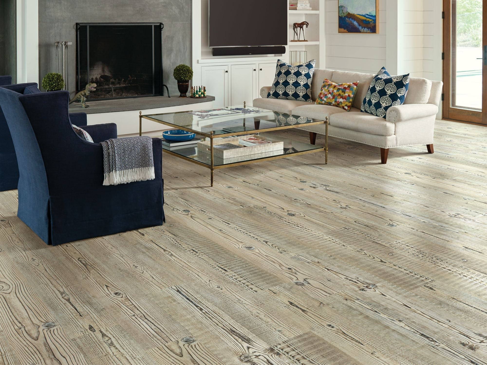 Shaw Floors Harvest Moon 6.93 in. width x 48.03 in. Color Honey Oak, Luxury Vinyl Plank Flooring (27.73 sq. ft. / Carton) (12 Planks)