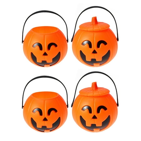 

6 Pcs Halloween Party Adorable Pumpkin Shaped Candy Bucket Gift Containers