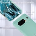 thumbnail image 3 of KOMI for Google Pixel 8a Case, Silicone Phone Case with 1 Screen Protector, Soft Anti-Scratch Microfiber Lining, Full Body Shockproof Slim Cover Support Wireless Charging, Light Green, 3 of 5