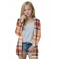 thumbnail image 2 of uublik Girls Cardigans Kids Lightweight Fall Winter Coat Outerwear with Pockets Size 5T-14 Orange, 2 of 6