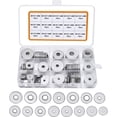 thumbnail image 1 of VIGRUE 225 arandelas planas en surtido de acero inoxidable 304, arandela plana M3 M4 M5 M6 M8 M10 M12 para tornillos de sellado, anillos de sellado, viene con caja (gris), 1 of 8