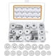 thumbnail image 1 of VIGRUE 225 piezas de arandelas planas en acero inoxidable 304, surtido, M3 M4 M5 M6 M8 M10 M12, arandelas planas para tornillos de sellado, anillos de sellado, viene con caja (gris), 1 of 8