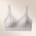 thumbnail image 2 of Gealkoca Lace Bra for Women Unpadded Unlined Wireless Bra V Neck Everyday Lingerie Bralettes, 2 of 7