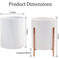 thumbnail image 5 of Pen Cup for Desk, Rose Gold Pencil Cup for Girls Women Durable Ceramic Multi-Purposed Desk Organizer Makeup Brush Holder for Office, Classroom, Home, Rose Gold 4.7*3.15inch, 5 of 6