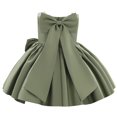 thumbnail image 1 of SUTENGDA Robe Tutu avec Nœud pour Filles, pour Enfants, Mariage, Anniversaire, Baptême, Formelle, 1 of 10