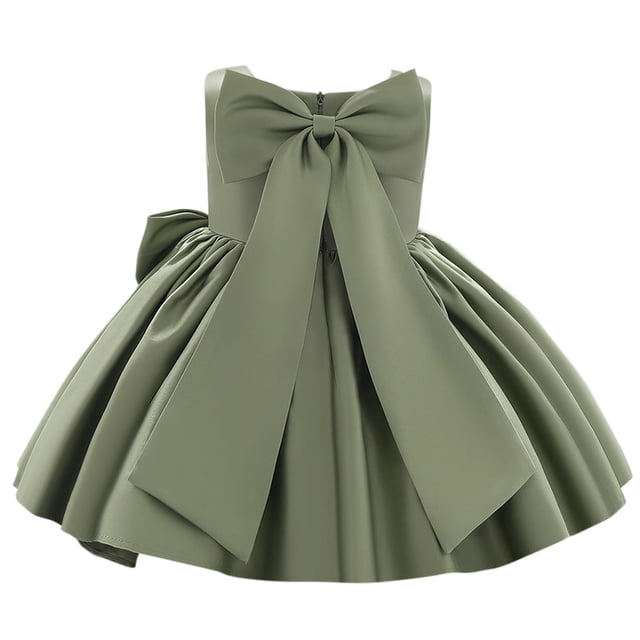 SUTENGDA Robe Tutu avec Nœud pour Filles, pour Enfants, Mariage, Anniversaire, Baptême, Formelle