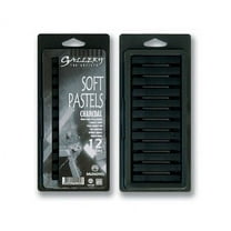 Mungyo Gallery Standard Soft Pastels Blistercard Set of 12 - Charcoal Black