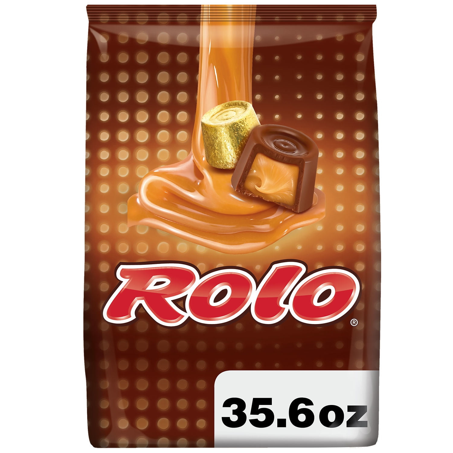Rolo Rich Chocolate Caramels Candy, Party Pack 35.6 oz