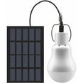 thumbnail image 1 of Bombilla LED portátil con energía solar, luz solar con panel solar para jardín, patio, interior, exterior, senderismo, camping, tienda de campaña, iluminación de pesca, 1 of 5