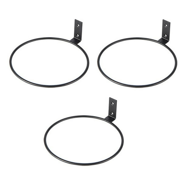 KAKOWELY 3 soportes para macetas de pared con forma de aro