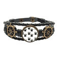thumbnail image 1 of Garra silueta simple dibujo de linea proteger animales animal Pulsera marina tejida en cuero, 1 of 4