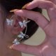 thumbnail image 4 of Clips de oreja de mariposa de Metal sin Piercing para mujer, pendientes de Clip de puño de oreja de circón brillante, joyería de boda, Color dorado y plateado, 4 of 4