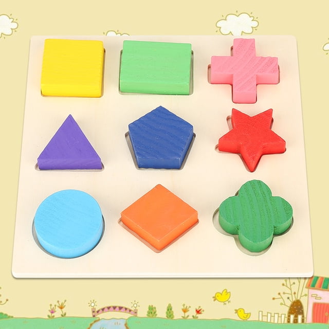Early Learning Toy, Wooden Puzzles Building Puzzle Kids Educational Wooden Toy Set For Children For Toddlers