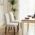 thumbnail image 6 of Aukfa Dining Chairs Set of 2, Kitchen Dining Room Chairs Side Chairs with Nailhead Trim Beige, 6 of 7
