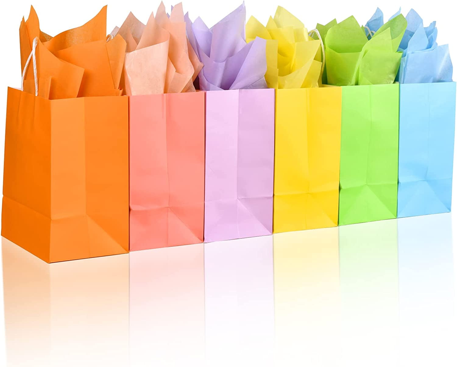 Gift Bags with Tissue Paper, 24 Pack Small medium Size Gift Wrapping