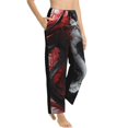 thumbnail image 2 of Daiia Cool Black And White Dragon Women's Sleep Pant with Pockets and Drawstring,Pajama Pants-Medium, 2 of 9