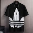thumbnail image 1 of 100 % Algodón ADIDA Camiseta De Manga Corta Para Hombres Y Mujeres Mismo Estilo 2021 Verano Suelto Cuello Redondo Todo Moda Tendencia collar + Etiqueta Colgante Gao Jiahui unisex, 1 of 2