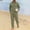 Army Green, variant on LEKWK 2 Piece Pajama Set for Men Long Sleeve Button Down Shirt and Drawstring Pants Lightweight Breathable Sleepwear Summer Casual Lounge Outfit Coffee S