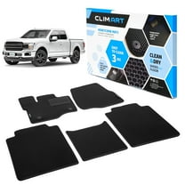 CLIM ART All-Weather Car Floor Mats Compatible with Ford F150 2015-2021 SuperCab, Custom-Fit Heavy-Duty Floor Liners for Cars & SUVs, Car Accessories for Men & Women, Black - FL011515240