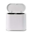 thumbnail image 1 of Binwennn 10 Liter Slim Can With Lid 2.4 Gallon Waste Rectangular Garbage Container For Bathroom Bedroom Kitchen And Large Recycling Bags Med Bags Bags D Bags Natural Size B Bags Mini Liners Kitchen, 1 of 7