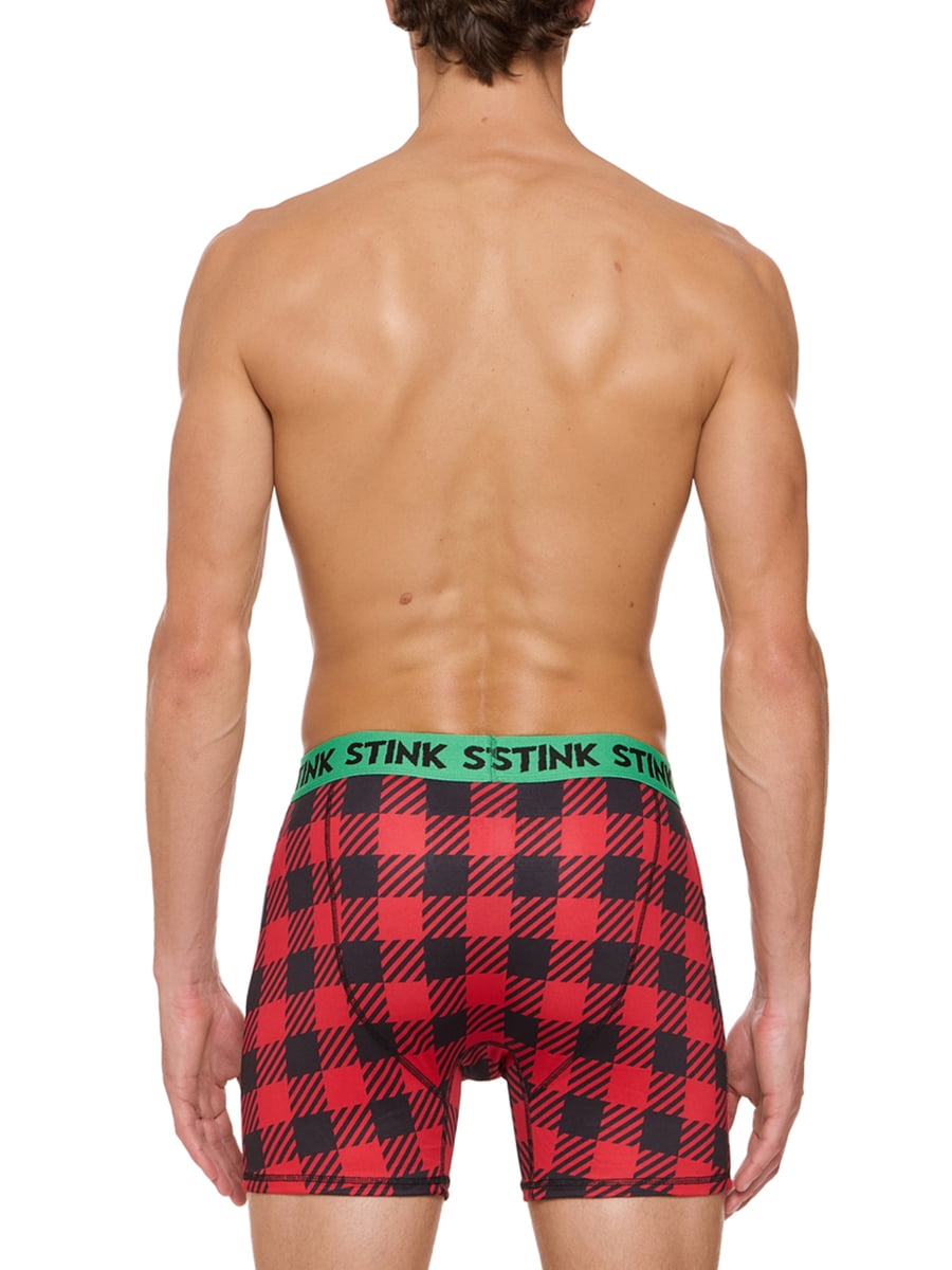 Dr Suess Grinch Plaid Men's Athletic Boxer Brief, 2-Pack, Sizes S-XL