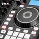 thumbnail image 4 of Controlador de DJ portátil LyxJam de 2 pisos, consola de mezclas con pantalla LCD | Bucle manual, USB, entrada de micrófono, salida de grabación, 16 pads de rendimiento con software Virtual DJ LE incl, 4 of 5