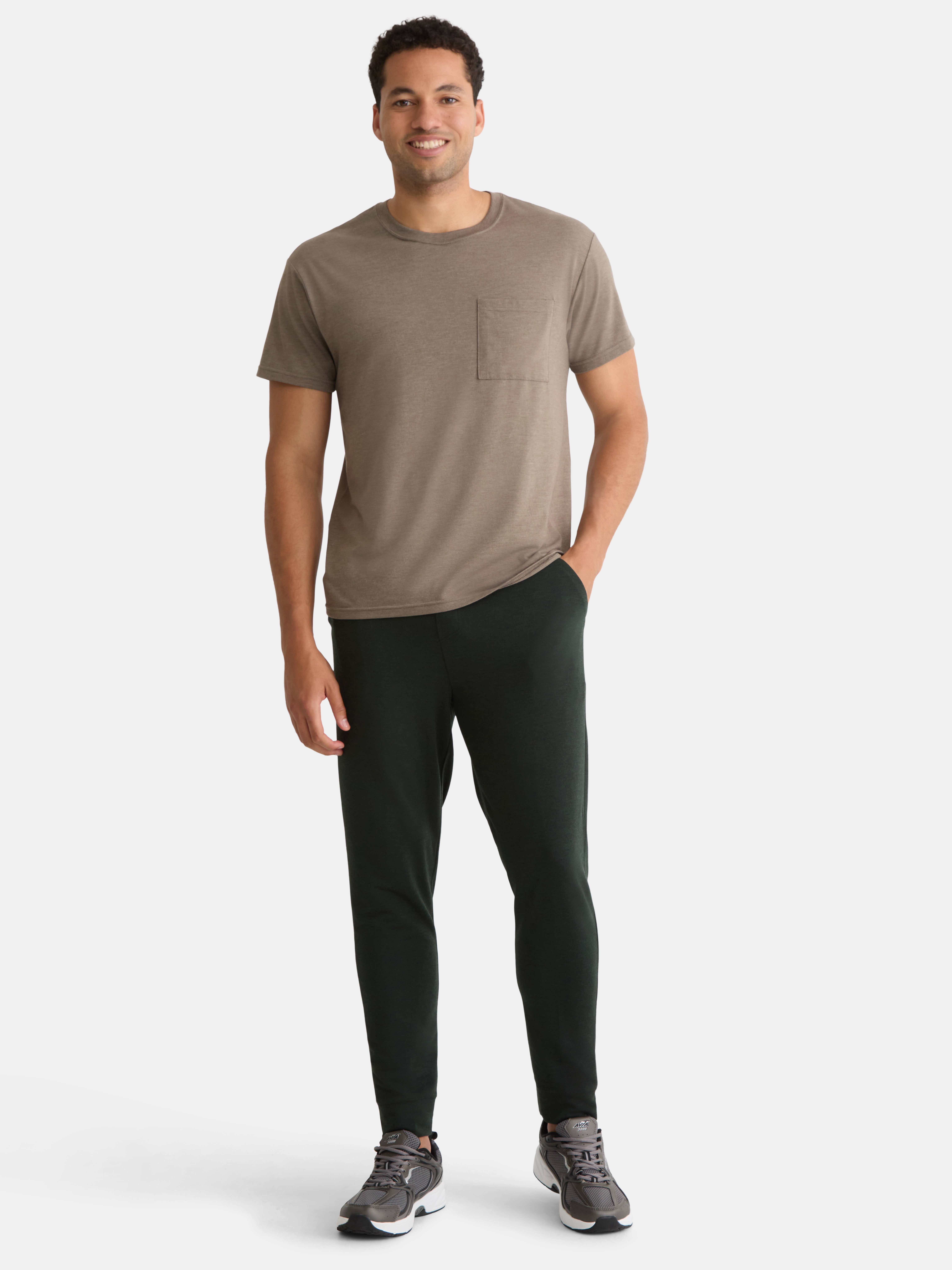 Athletic Works Men's and Big Men's Active Knit Jogger Pants, Sizes XS-5XL