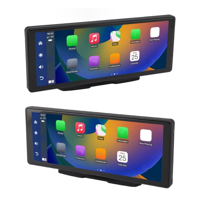 Radio à Écran Tactile pour Voiture, Radio à Commande Vocale Portable Sans Fil, Support d'Écran de Voiture, Lien Miroir 10,26 Pouces pour Android Auto pour Téléphone Intelligent