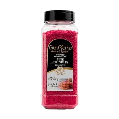 GranAroma Pink Sprinkles, Decorative, Cakes & Cupcakes Pink, 24 Ounce
