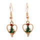 thumbnail image 4 of Pendientes de Navidad Oso de Fresa 5 Piezas Copo de Nieve Jingle Santa Claus CZ Hipoalergénico, 4 of 5