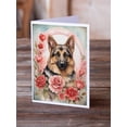 thumbnail image 2 of German Shepherd Valentine Roses Greeting Cards Pack of 8 7 in x 5 in, 2 of 3