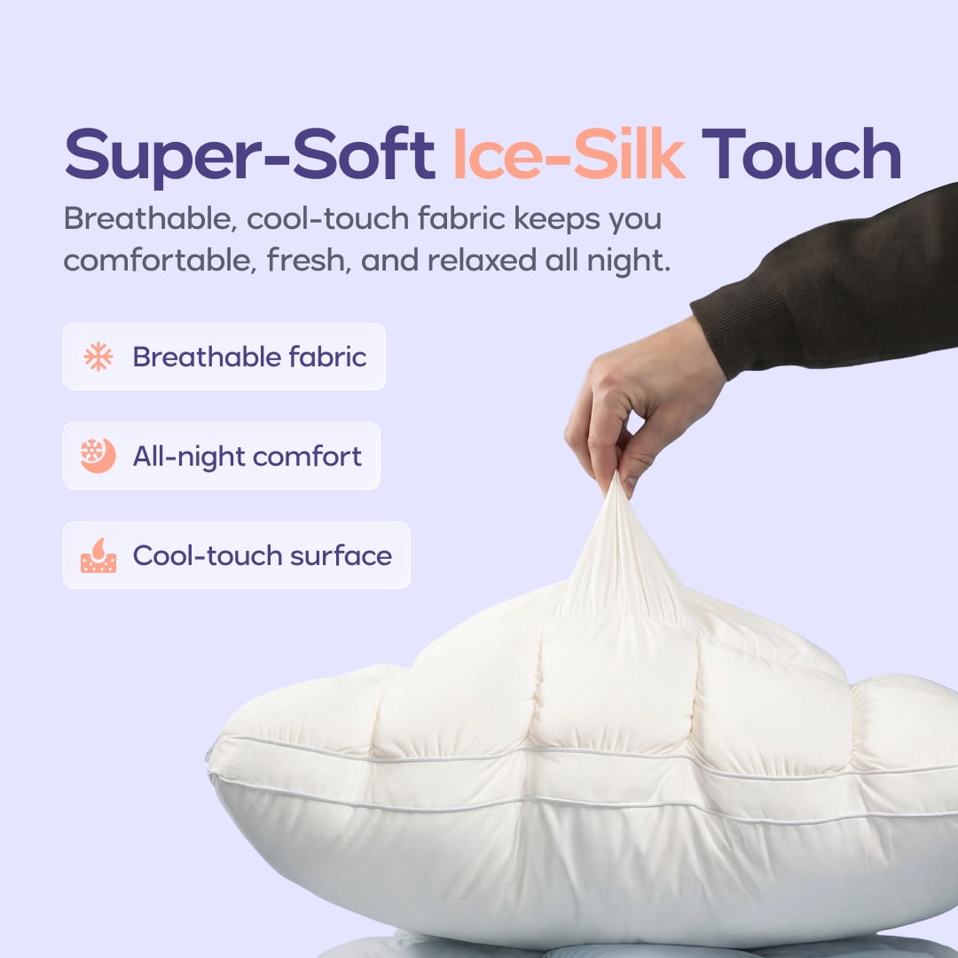 Mellow White Puff Pillow Standard