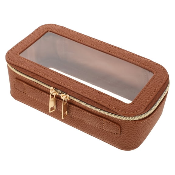 Transparent Cosmetic Bag Waterproof Makeup Toiletries Sunscreen Lid