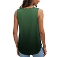 thumbnail image 5 of Titcea Tank Top for Women(S-2XL), Gradient Print Lace V-Neck Sleeveless T Shirts Loose Breathable Hawaiian Beach Vacation Summer Casual Tops, 5 of 7