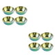 thumbnail image 1 of Bearachild Paquete de 4 platos de acero inoxidable para salsas, platos para condimentos, vinagre, utensilios de cocina, cuencos para mojar, Vistoso 2piezas, 1 of 6