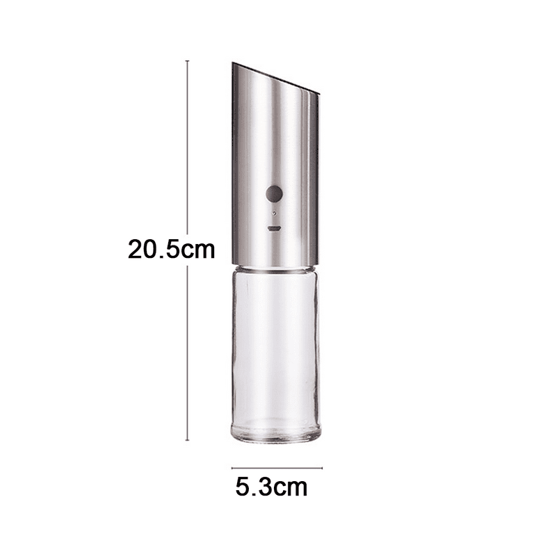 Electric Salt Pepper Grinder 2 Mills LED Automatic Rechargeable Stainless  Steel