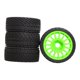 thumbnail image 4 of 4x Ruedas Neumáticos Portátil Alto Rendimiento Ligero Modelo DIY Repuestos Fácil Hexágono verde, 4 of 9