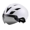 thumbnail image 2 of Casco de bicicleta con visera protectora extraíble y cómodo, resistente a los golpes. Blanco, 2 of 9