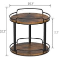thumbnail image 3 of LAMU 10.2'' Wood Lazy Susan Turntable Organizer for Cabinet, 2 Tier Lazy Susan Spice Rack Organizer for Kitchen, Table Top, Countertop, Pantry, Medicine Organizer, 3 of 8