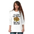 thumbnail image 4 of Stop World Melt You Grilled Cheese Plus Size Long Sleeve Graphic Tee Shirt Brisco Brands 3X, 4 of 5