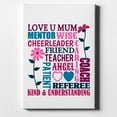 thumbnail image 1 of Love U Mum Word Art Mother's Day - 11" x 14" - Decorative Canvas Wall Art - White Edge - 5/8" Gallery Wrapped, 1 of 2