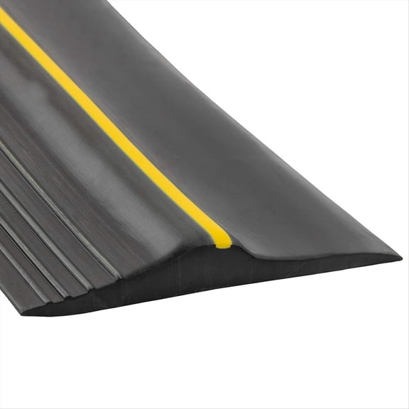 WM25 Universal Garage Door Bottom Threshold Seal Strip Weatherproof Rubber (10Ft, Black)