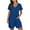Blue2, variant on Short Sleeve Rompers for Women Loose Stretch Shorts Bodysuit Summer Casual Dressy T-Shirt Overalls