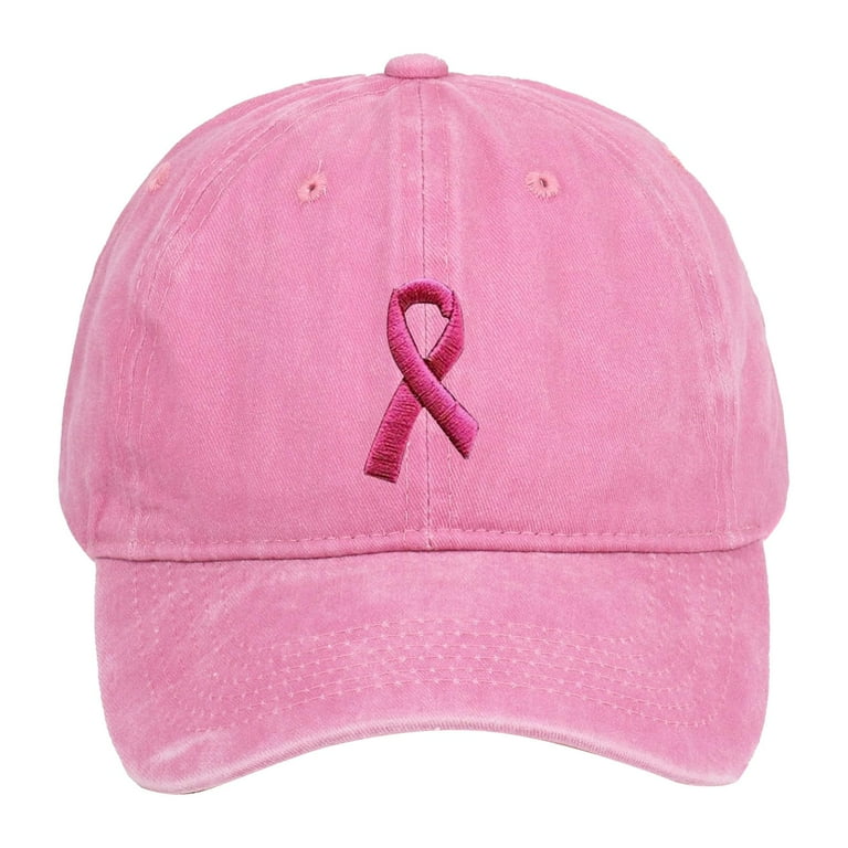 Fulijie Breast Cancer Hats for Women Embroidered Adjustable Breast Cancer Awareness Hat Breast Cancer Gifts for Woman Pink One Size Walmart