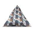 thumbnail image 4 of Floral Lounger Chair Bag, Meadow Blooms in Brush Strokes Style Tulips Dandelions Forest, High Capacity Storage with Handle Container, Lounger Size, Apricot Teal and Grey, by Ambesonne, 4 of 5